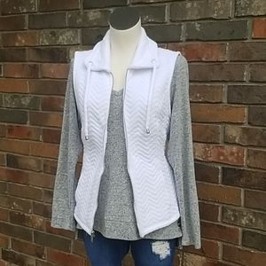 Christopher & Banks white quilted vest